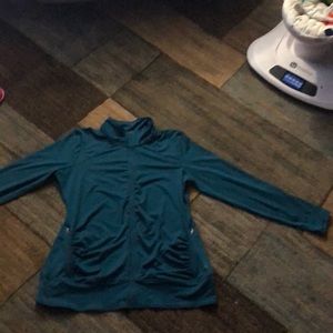 Maternity zip up workout top